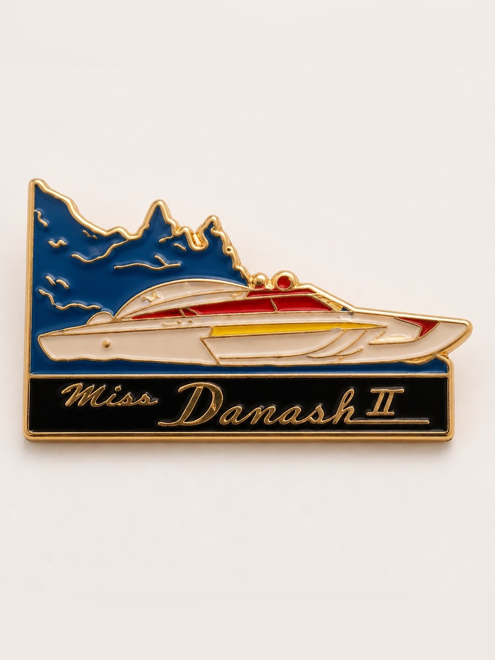 Vintage Miss Danash II GP-929 Hydroplane Racing Enamel Lapel Pin